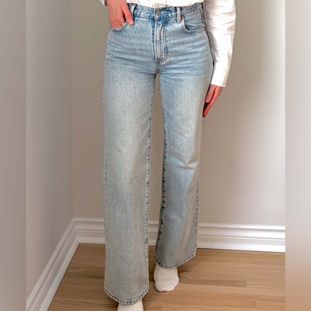 Like New Denim Forum Farrah Hi-Rise Wide Jeans